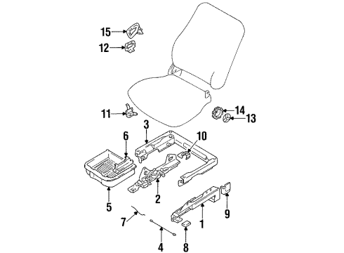Mitsubishi MB792471 Adjust Lever Knob, Driver Side Gray