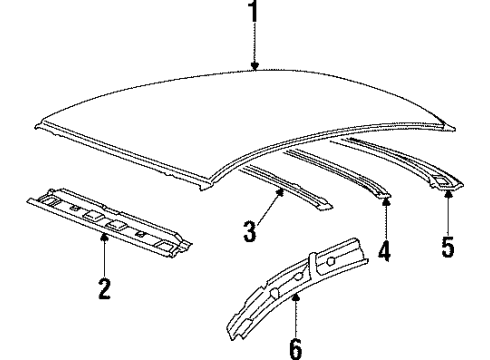 Mitsubishi MR208837 Roof Panel