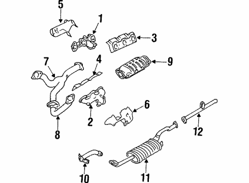 Mitsubishi MD134676 Exhaust Manifold, Passenger Side