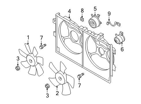 Mitsubishi 21470W120P Fan Shroud