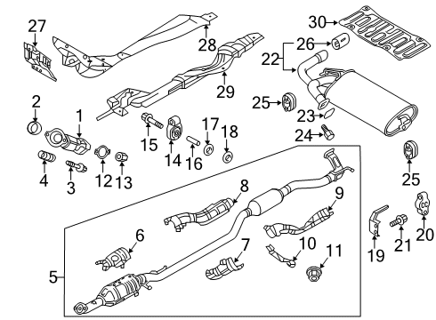 Mitsubishi 20030W350P Intermed Pipe