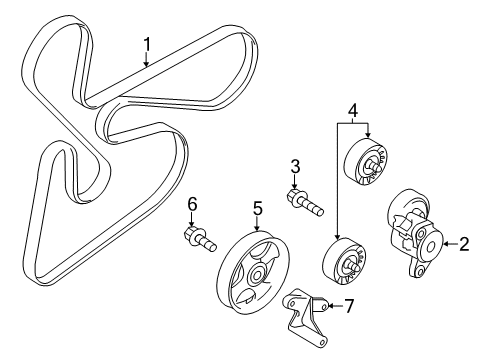 Mitsubishi 1340A124 Serpentine Belt