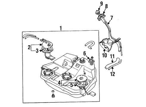 Mitsubishi MR241078 Fuel Gauge Sending Unit