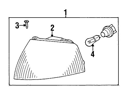 Mitsubishi MR296303 Signal Lamp, Driver Side