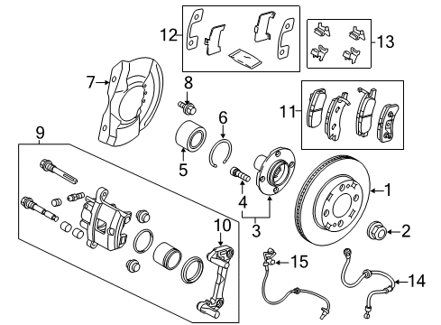 Mitsubishi 47910W050P Front Speed Sensor