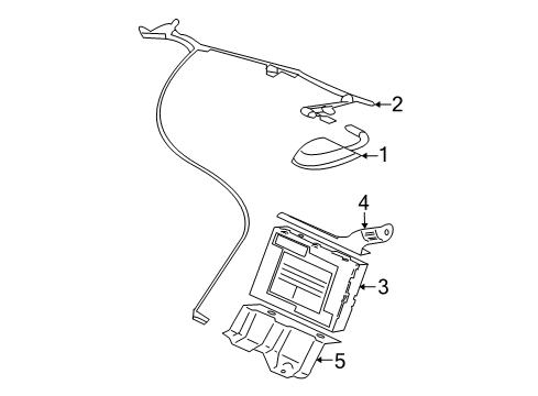 Mitsubishi 8516A007 Antenna Cable