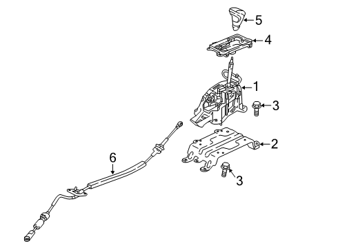 Mitsubishi 34902W370P Gear Shift Assembly