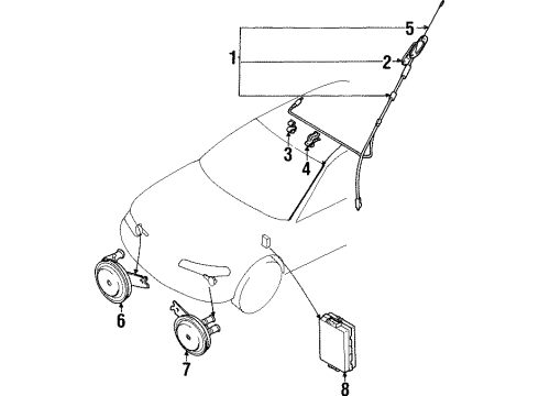 Mitsubishi MR275938 Horn