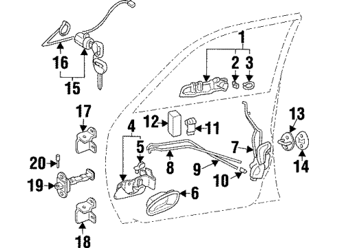 Mitsubishi MR656184 Handle, Inside, Driver Side Black