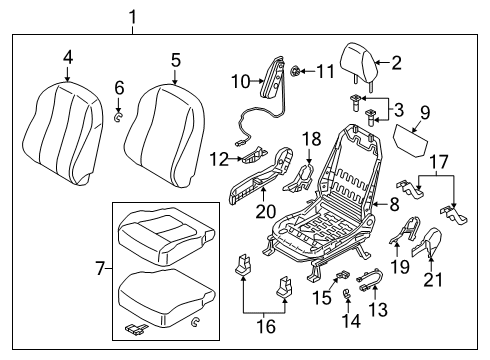 Mitsubishi 87300WH31P Cushion Assembly, Passenger Side