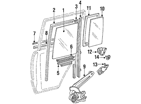 Mitsubishi MB320057 Seal Strip, Driver Side