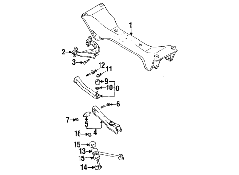 Mitsubishi MB303958 Trailing Arm Nut, Front Lower
