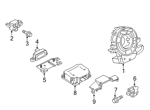 Mitsubishi 7030A440XA Driver Inflator Module