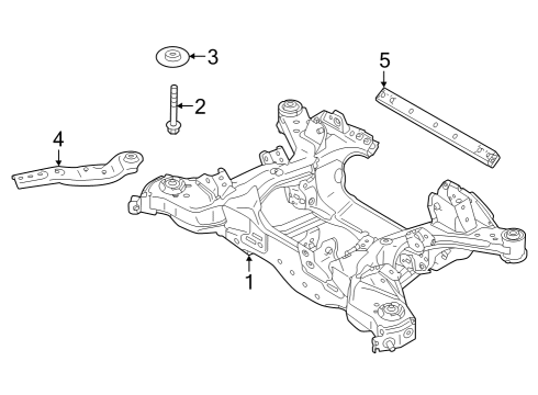 Mitsubishi 55400W100P Suspension Crossmember