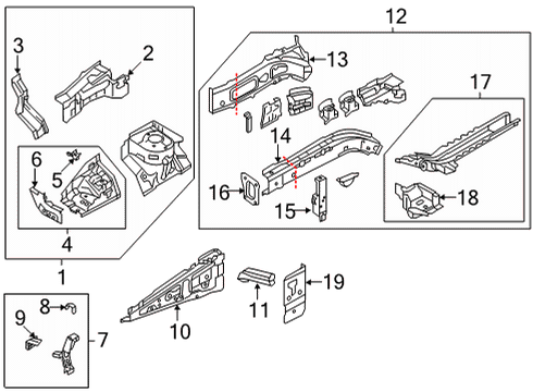 Mitsubishi 64151W020P Upper Rail, Driver Side