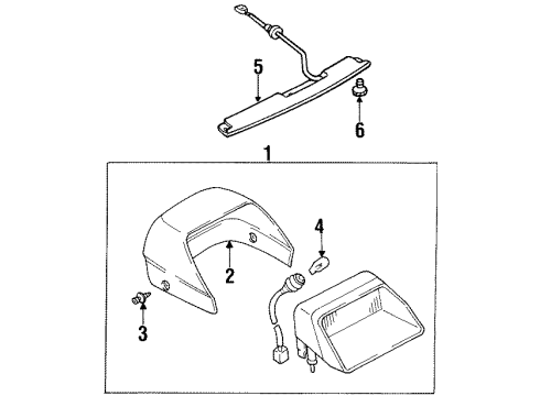 Mitsubishi MF453092 High Mount Lamp Screw