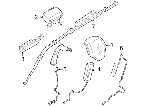 Mitsubishi 98510W161P Driver Air Bag