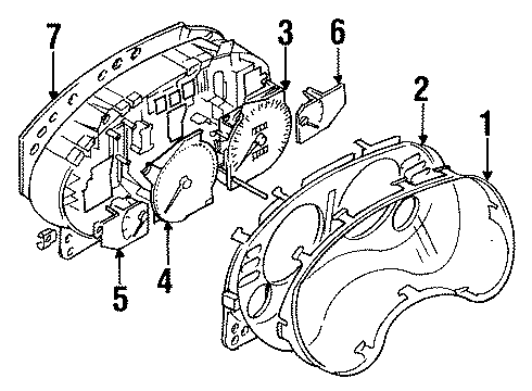 Mitsubishi MB521556 Speedometer Cable