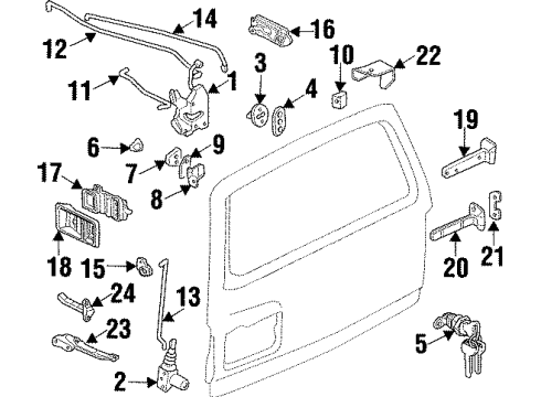 Mitsubishi MR230806 Lower Hinge