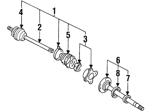 Mitsubishi MR350589 Inner Boot