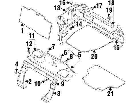 Mitsubishi MB779749 Rear Panel Trim Clip