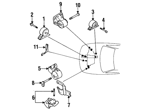 Mitsubishi MB691236 Mount Insulator