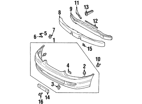 Mitsubishi MR264936 Upper Plate, Passenger Side