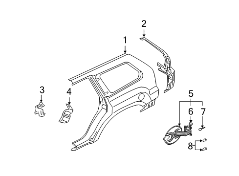 Mitsubishi MN150590 Splash Shield, Passenger Side