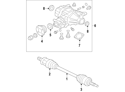 Mitsubishi 3401A147 Propeller Shaft