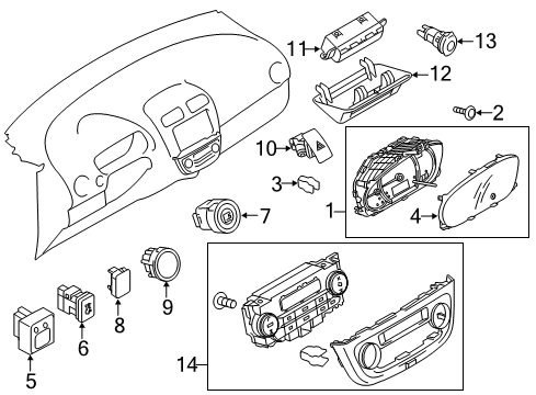 Mitsubishi 8100B290 Instrument Cluster