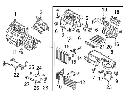 Mitsubishi 7800A740 A/C & Heater Assembly