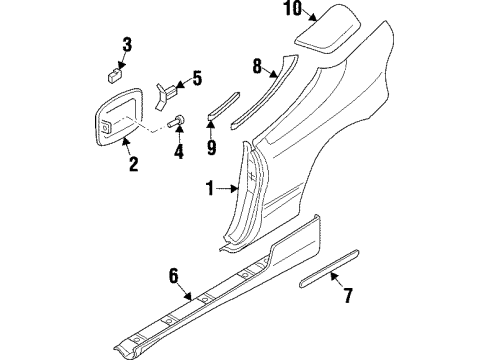 Mitsubishi MU240097 Fuel Door Bolt