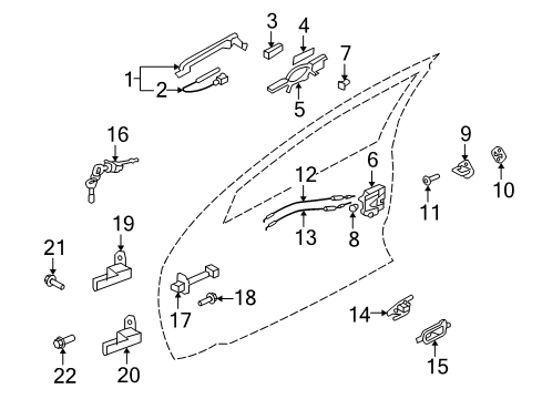 Mitsubishi 5715A227 Latch Lock Rod, Driver Side