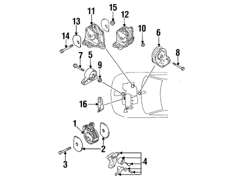 Mitsubishi MB911272 Transmission Mount