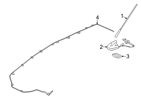 Mitsubishi 8723A204 Antenna Cable