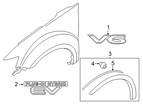Mitsubishi 7407A676 Wheel Opening Molding, Passenger Side