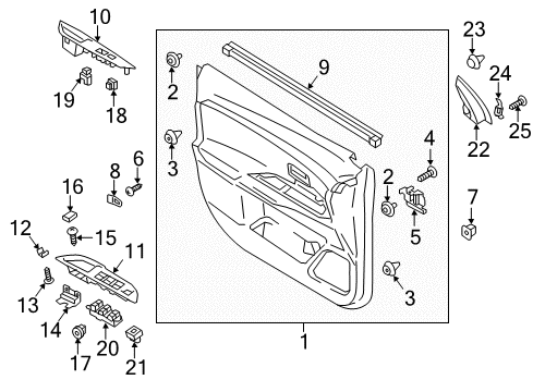 Mitsubishi 80921W010P Corner Trim Pad, Driver Side