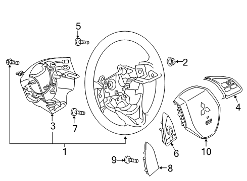 Mitsubishi 809A9W030P Cruise Switch Screw