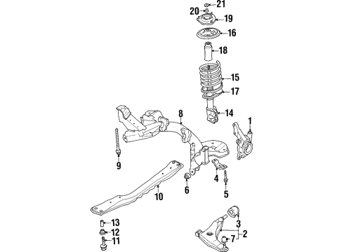 Mitsubishi MR455871 Knuckle, Driver Side