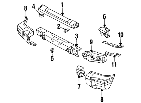 Mitsubishi MR376068 Corner Cover, Passenger Side