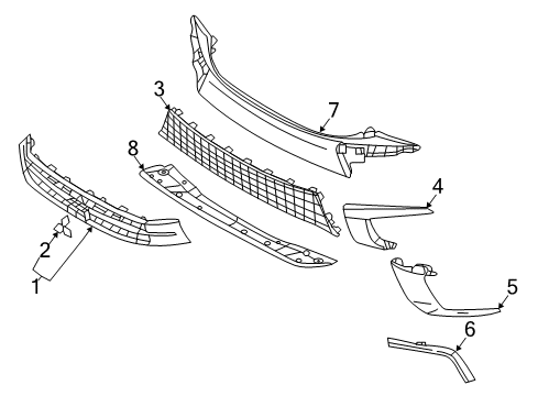 Mitsubishi 6402A588 Lower Grille