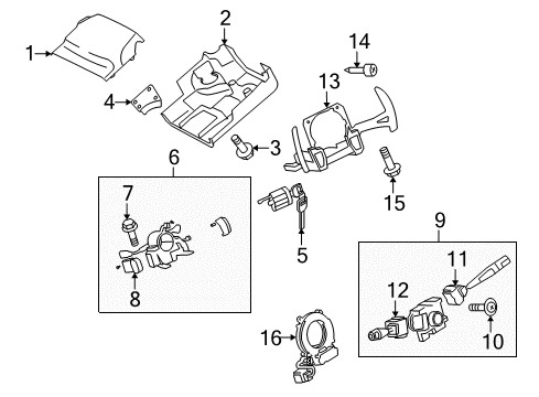 Mitsubishi 48700W220P Ignition Lock Cylinder