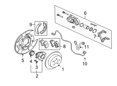 Mitsubishi MR569352 Rear Cable