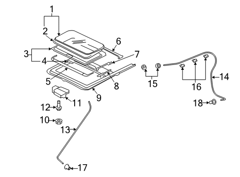 Mitsubishi 5850A292 Sunroof Frame Pad