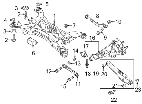 Mitsubishi 55400W040P Suspension Crossmember