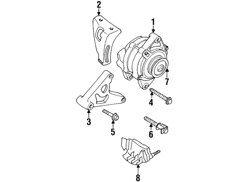 Mitsubishi MD133180 Alternator Bolt