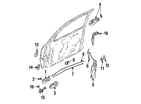 Mitsubishi MB794034 Handle, Inside Cover, Passenger Side