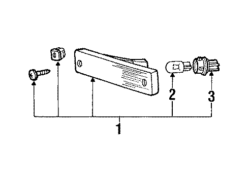 Mitsubishi MB597718 Side Marker Lamp