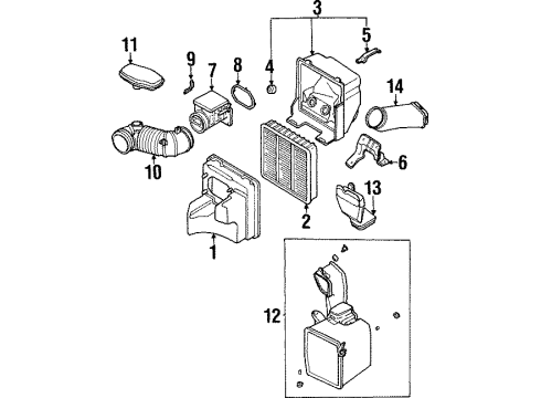 Mitsubishi MR224859 Air Cleaner Body Clamp