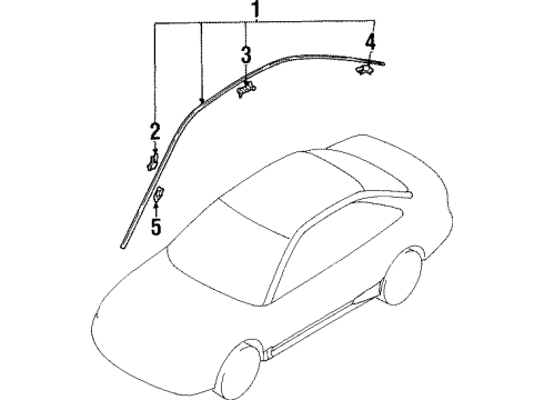 Mitsubishi MR191503 Drip Molding, Driver Side